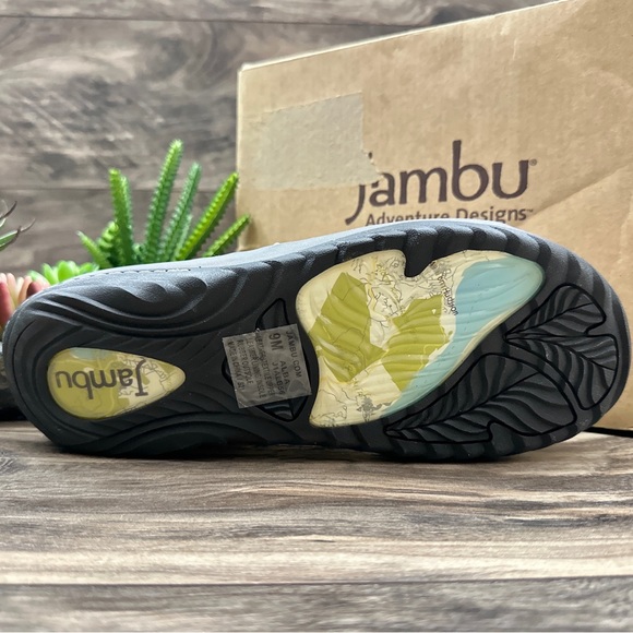 NIB Jambu Alba 9M 40 Wide Fit Slingback Rocker Platform Sandal Gunmetal Grey - Picture 7 of 12